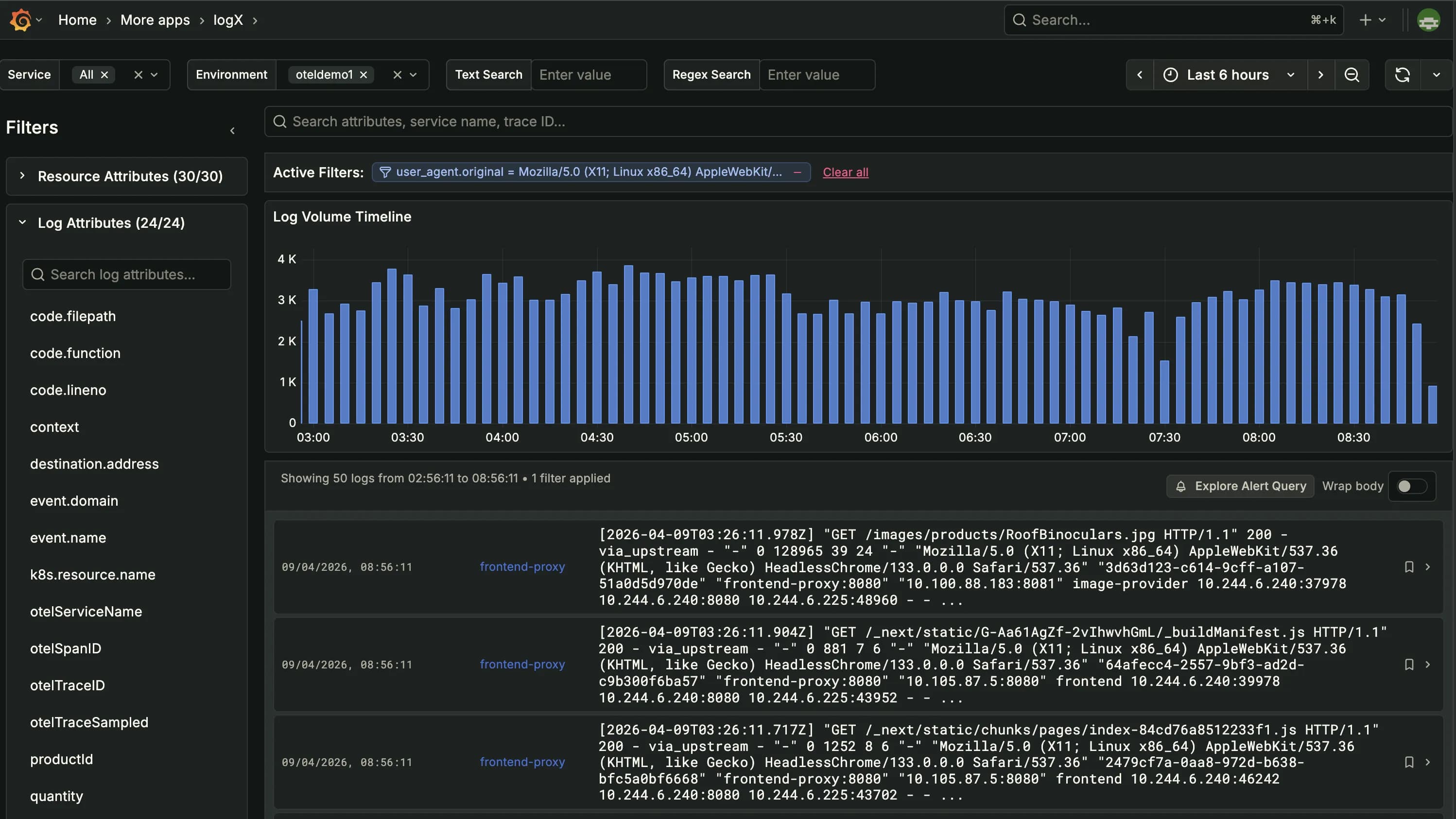 base14 Scout log search