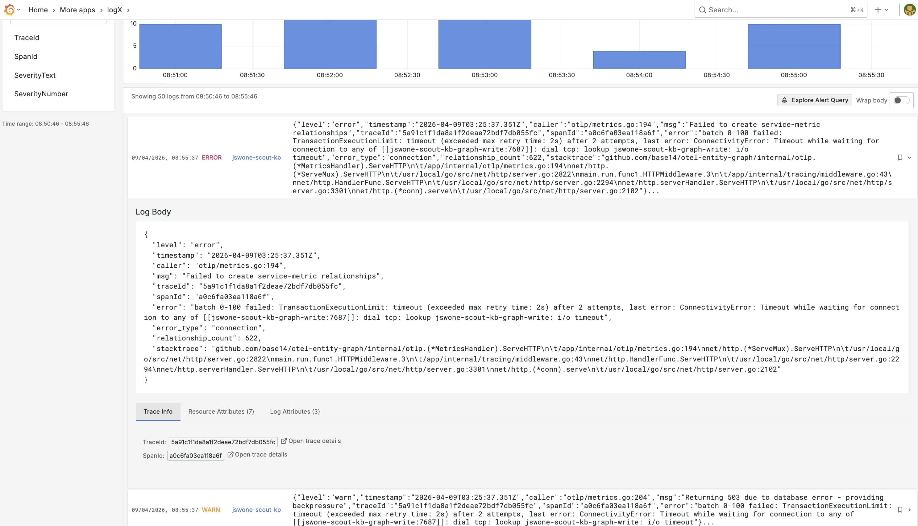 base14 Scout log details