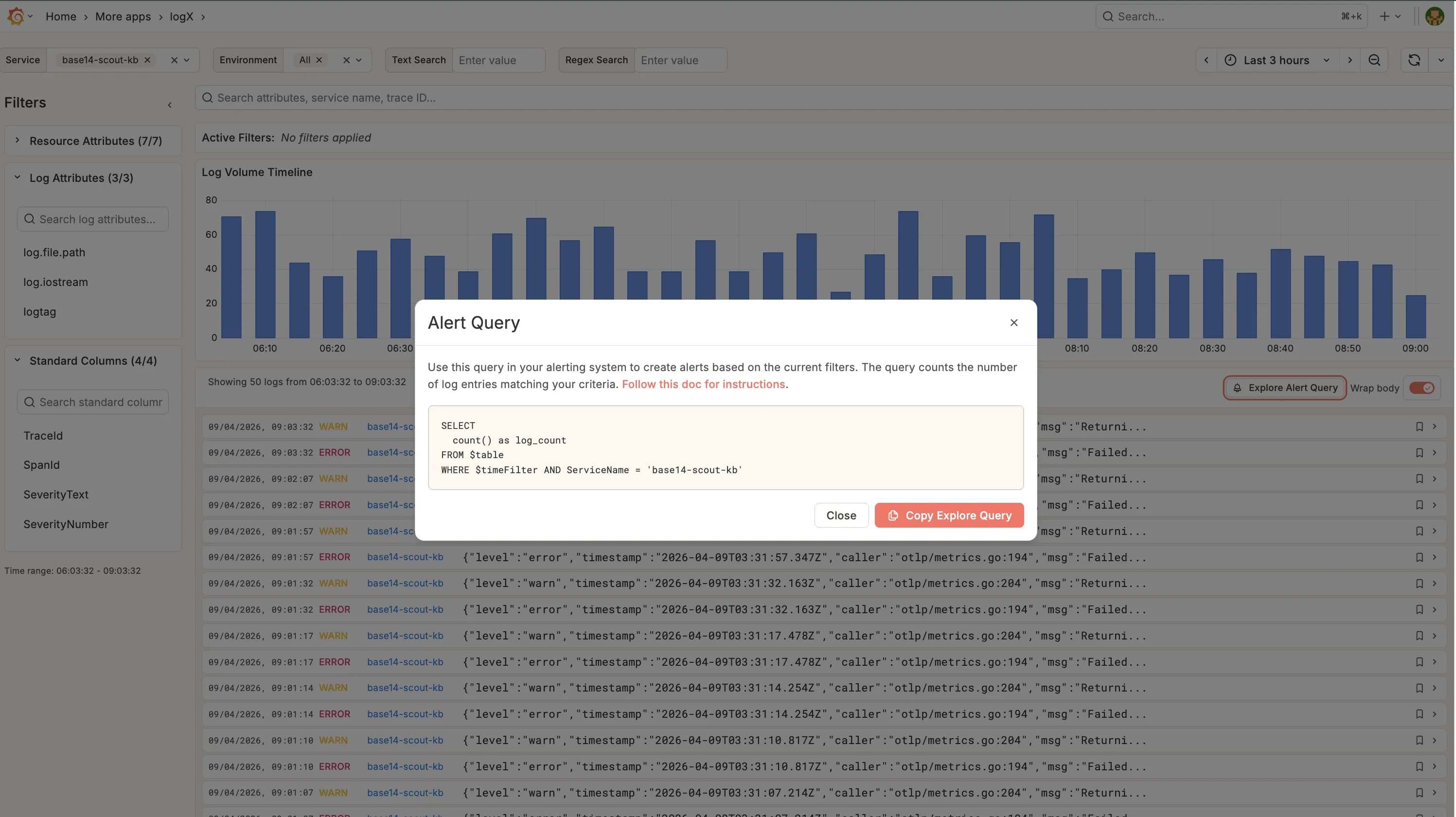 base14 Scout log analytics