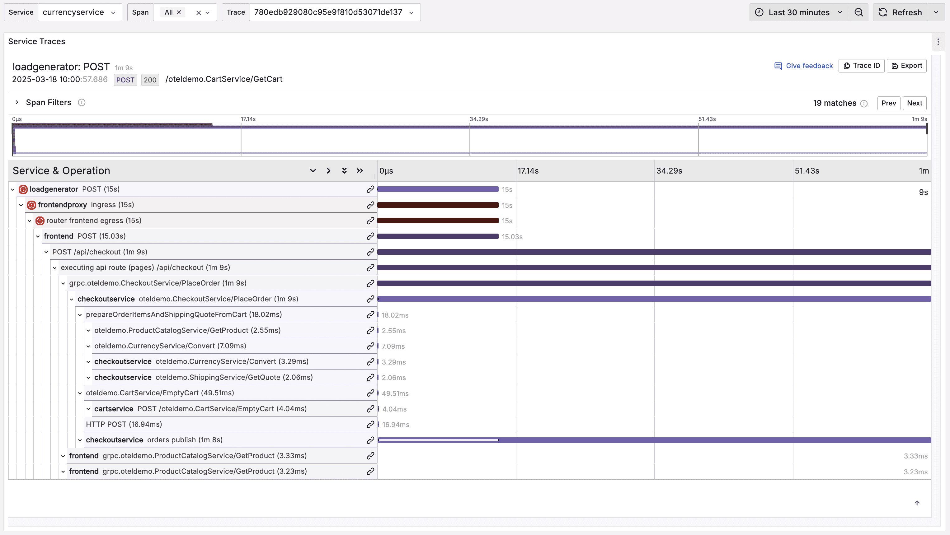 Base14 Scout Service Traces
